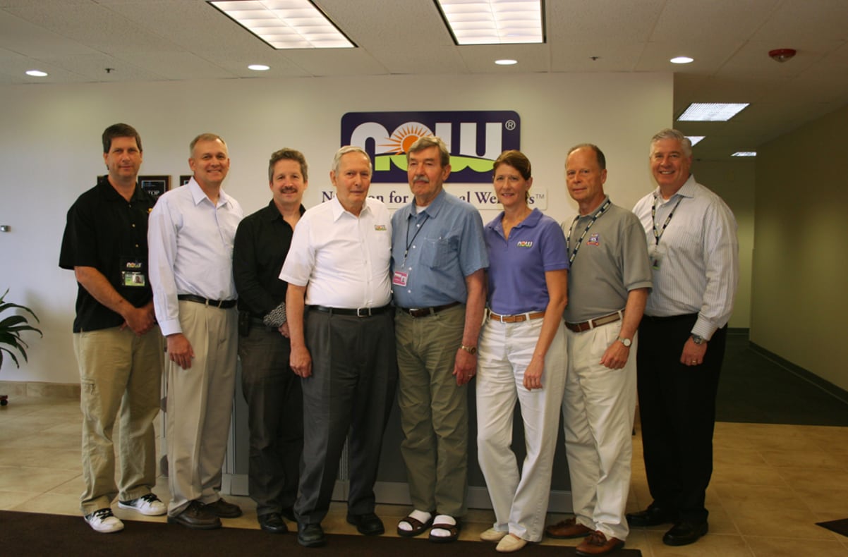 (From left to right) Dan Richard, Perry Worthen, Jim Estill, Elwood Richard, Lou Richard, Sharon Wong, Al Powers, Jim Emme
