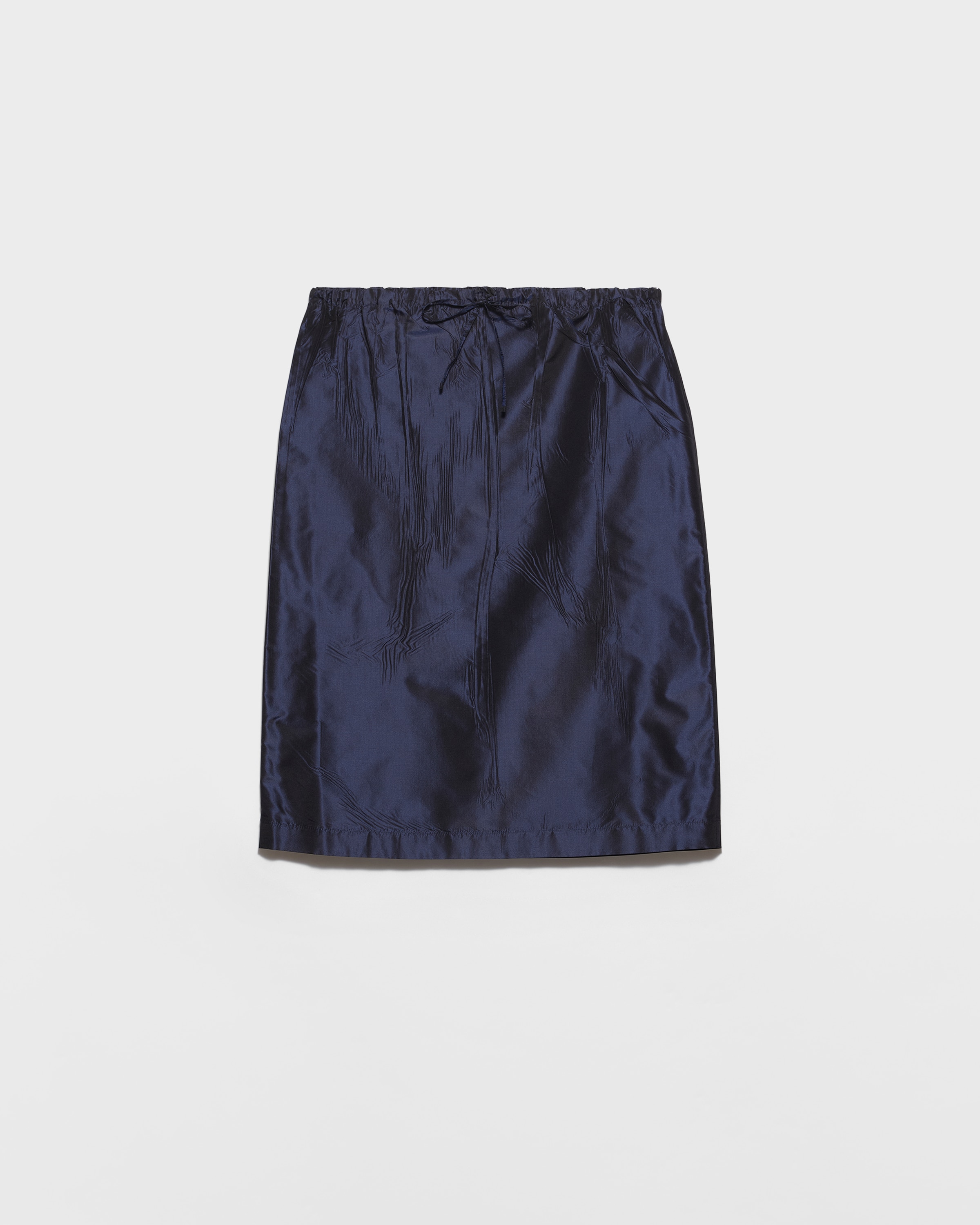 Taffeta Midi-Skirt Navy