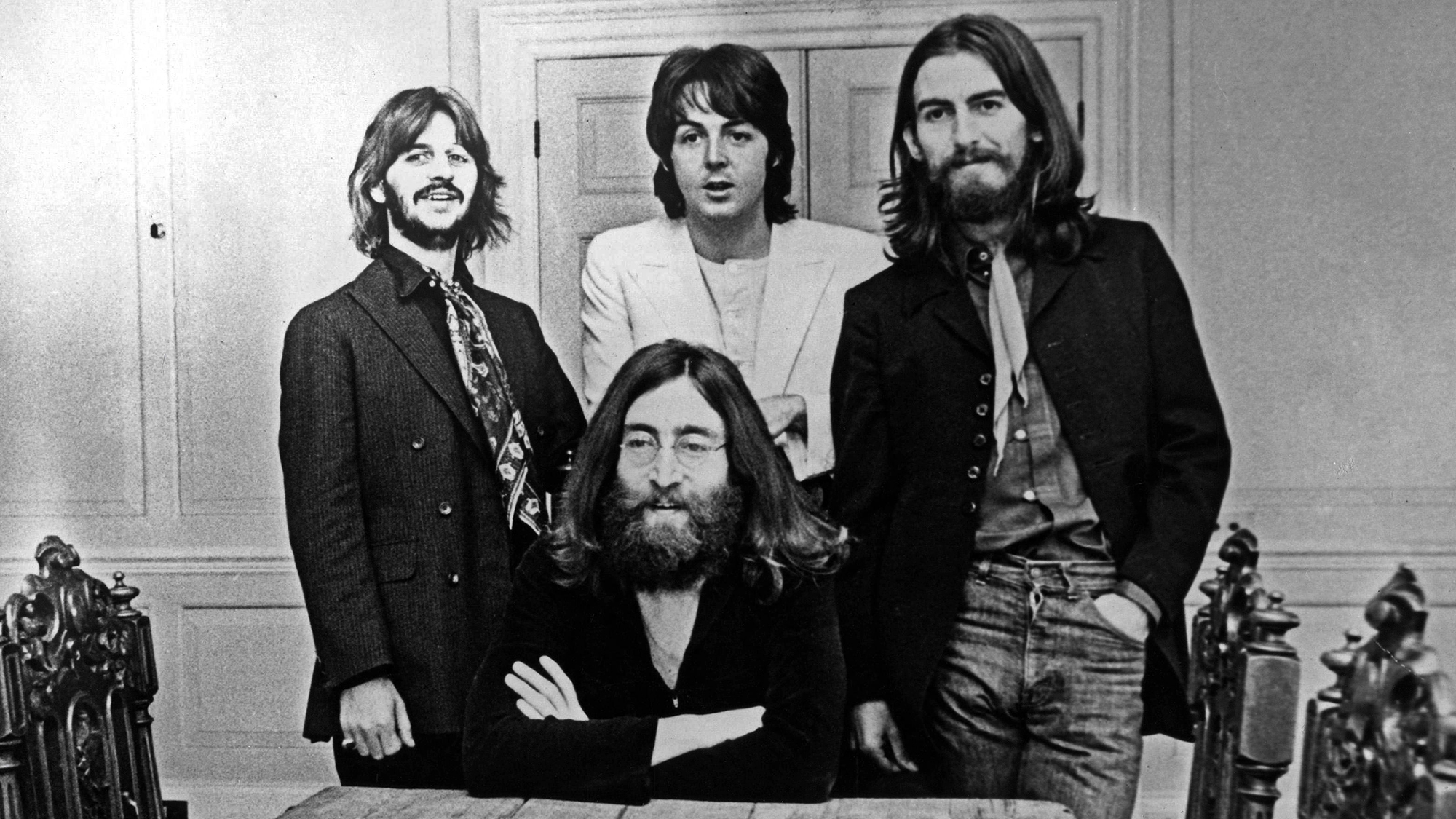 The Beatles in 1969. (clockwise from left) Ringo Starr, Paul McCartney, George Harrison and John Lennon