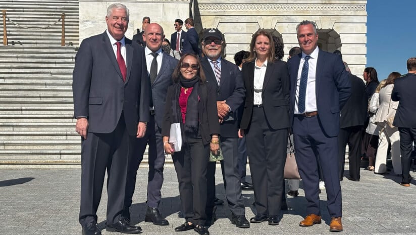 (from left to right) Jim Emme, Dan Fabricant, Nora Dowell, Hank Schultz, Andrea Benson and Adam Adelmann attending this year's NPA Fly-in Day in Washington, D.C.