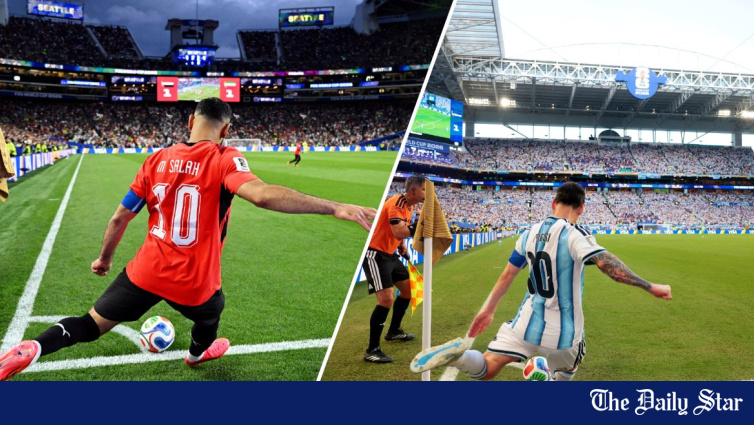 Left-footed royalties collide as Salah meets Messi