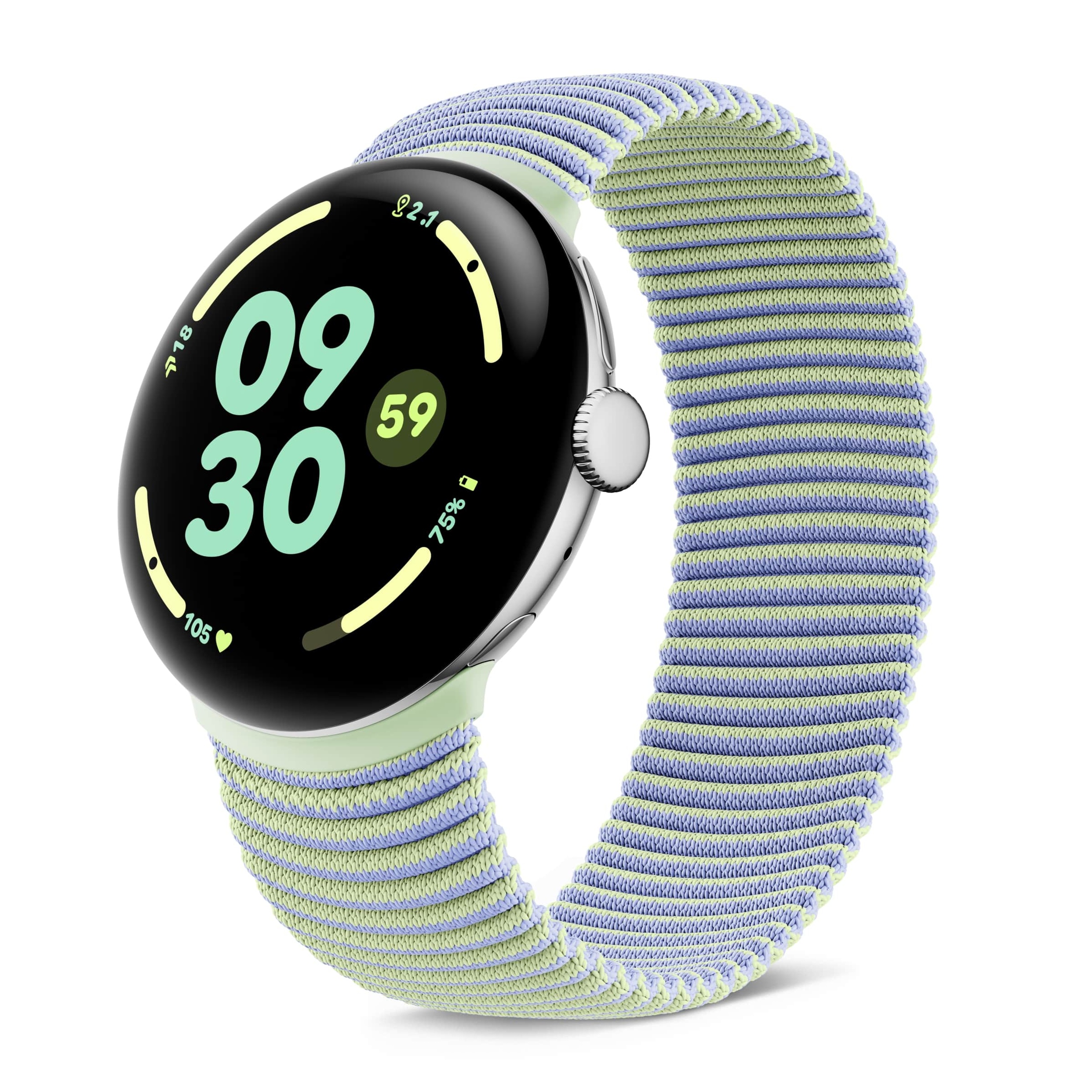 Google Pixel Watch 4 with Gradient&nbsp;Stretch&nbsp;Band