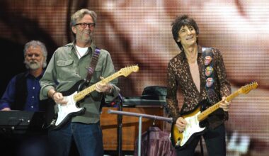 The Rolling Stones In Concert, O2, London, Britain - 29 Nov 2012, Eric Clapton And Ronnie Wood
