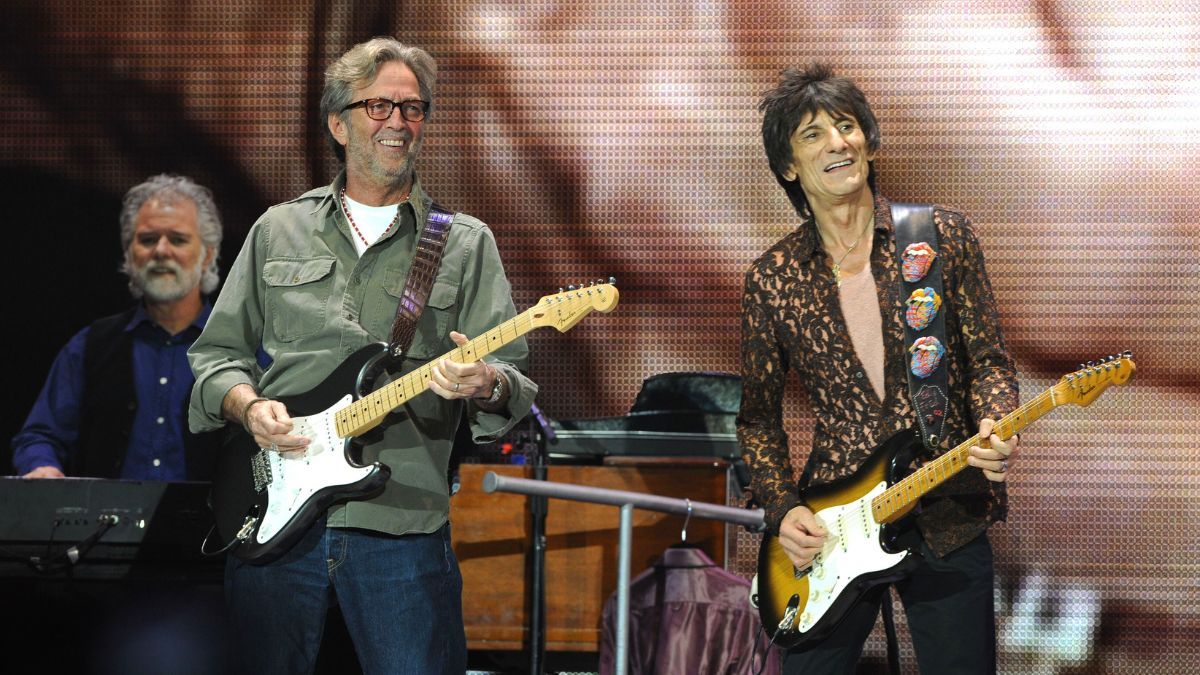 The Rolling Stones In Concert, O2, London, Britain - 29 Nov 2012, Eric Clapton And Ronnie Wood