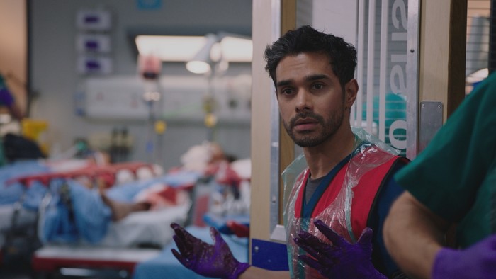 S40 Ep33 Rash Rash Masum in a scene from Casualty
