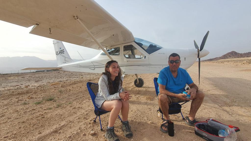 Moments before takeoff from Moshav Paran רגע לפני ההמראה ממושב פארן