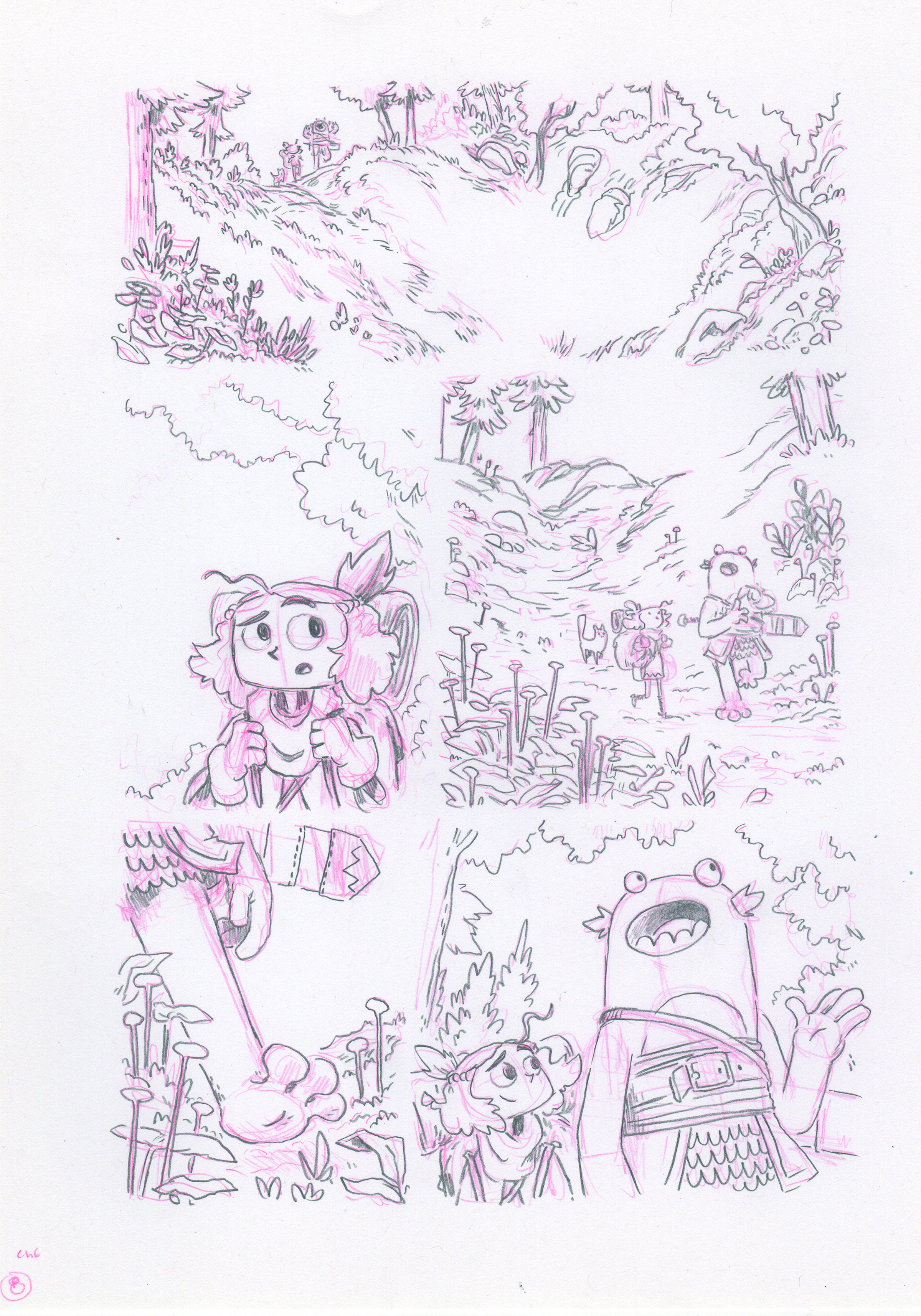Lightfall panel illustrations process