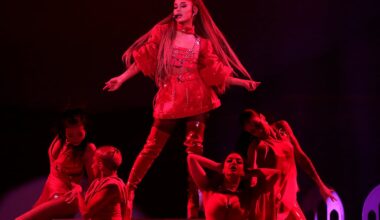 Ariana Grande in concert at TD Garden in 2019.