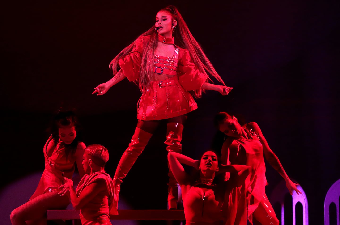 Ariana Grande in concert at TD Garden in 2019.