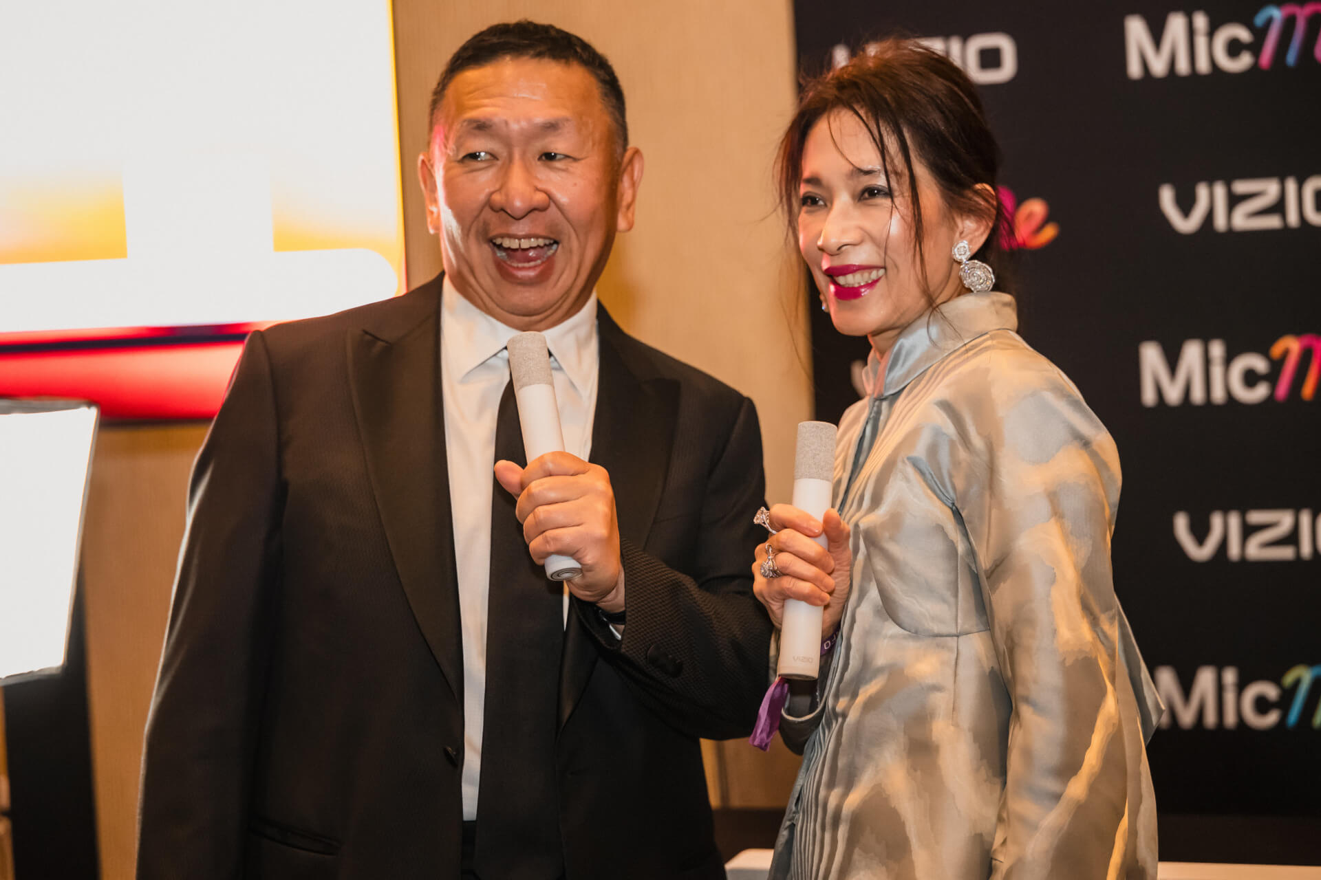 William and Sakura Wang at the 2024 Unforgettable Gala (UNFO 2024), celebrating Asian and Pacific Islanders in entertainment.
