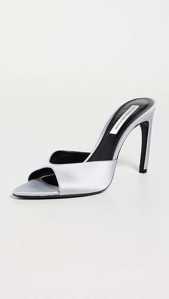 Harlow Open Toe Mules - Magnesium