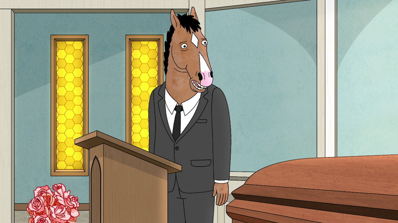 BoJack (Will Arnett) eulogizes his mother in BoJack Horseman