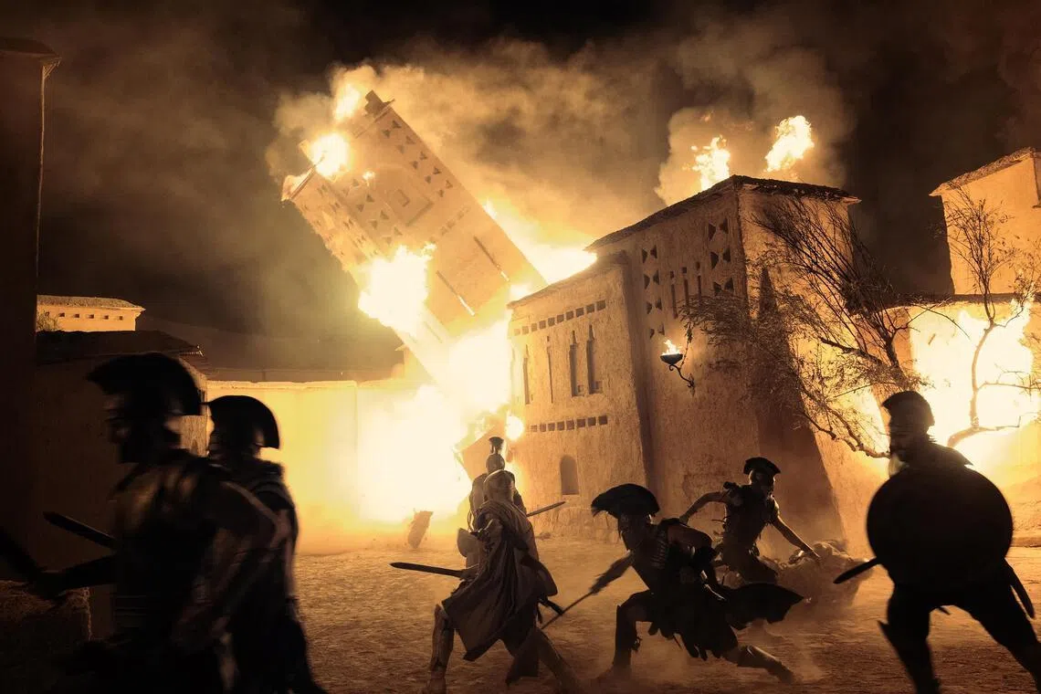 The sacking of Troy scene from The Odyssey.