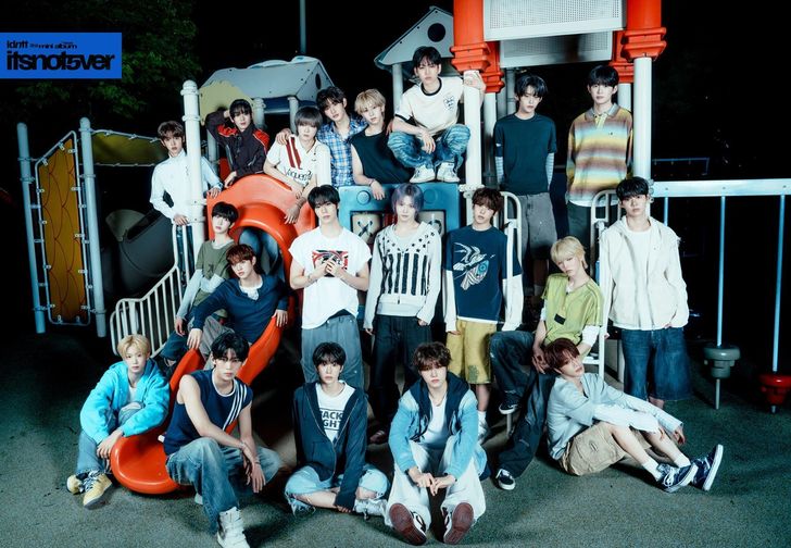 The current 20-member lineup of K-pop boy band idntt / Courtesy of Modhaus