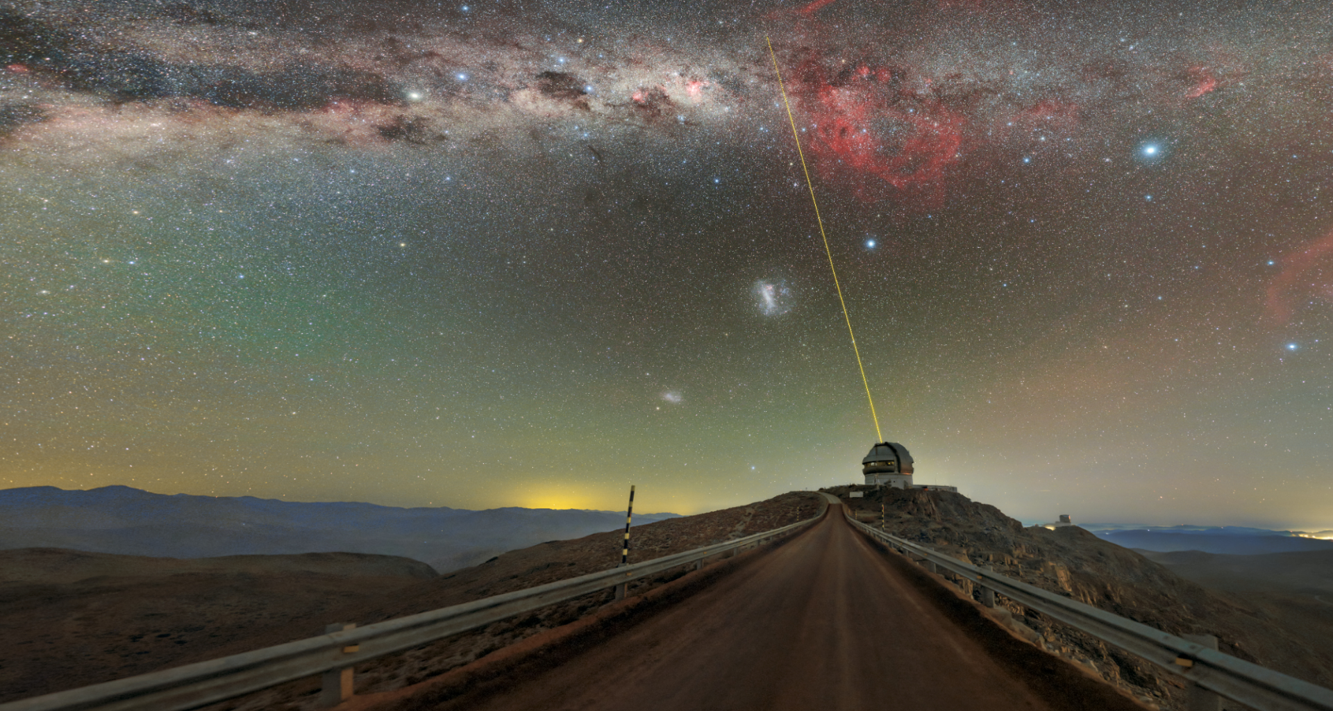 A laser disappears into the Milky Way's heart photo of the day for July 16, 2026