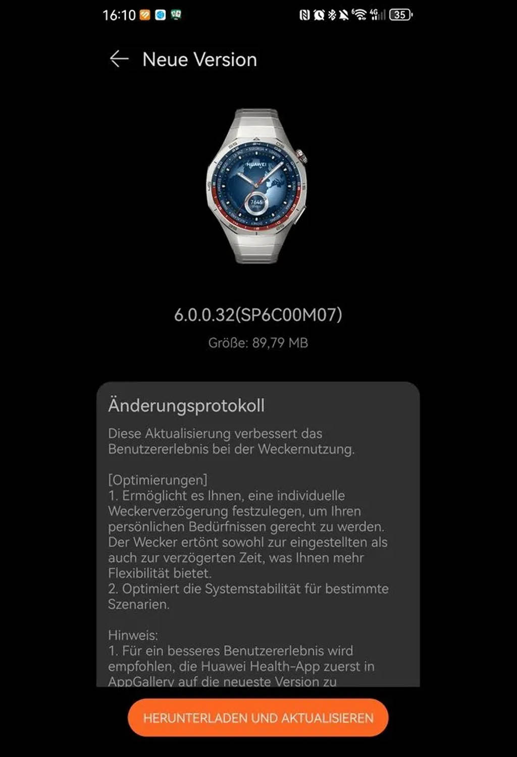 Huawei Watch GT 5 Pro global update