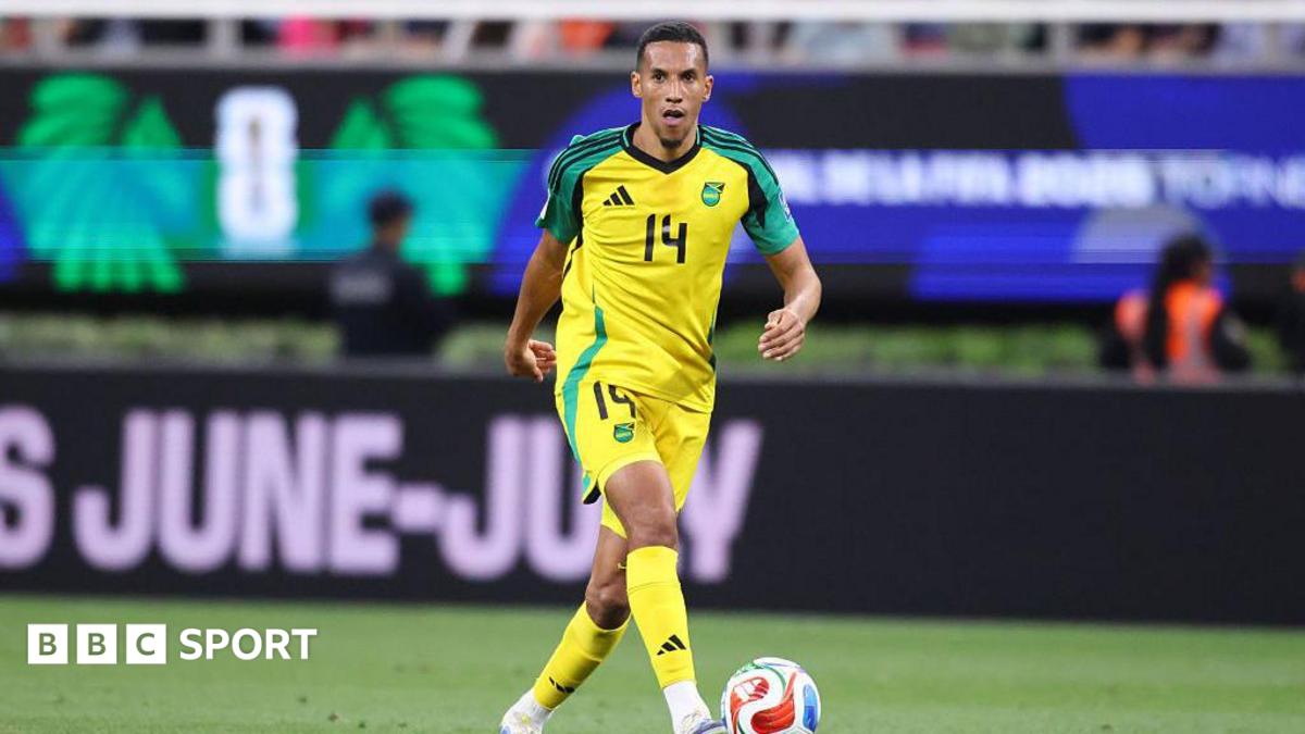 Isaac Hayden of Jamaica runs with the ball during the Fifa World Cup 2026 Qualifying Play-off tournament match between New Caledonia and Jamaica