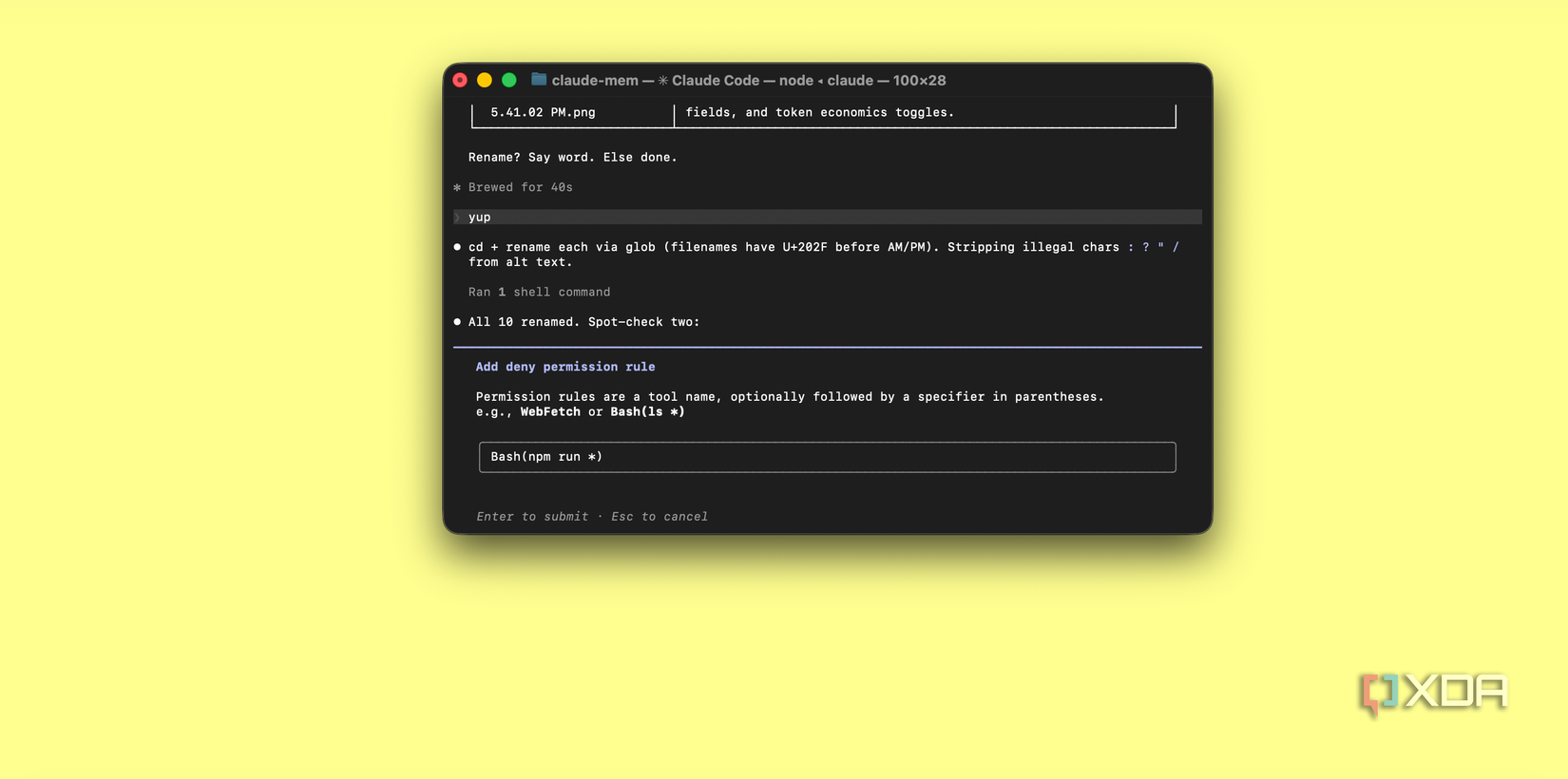 deny permission modes page in claude code