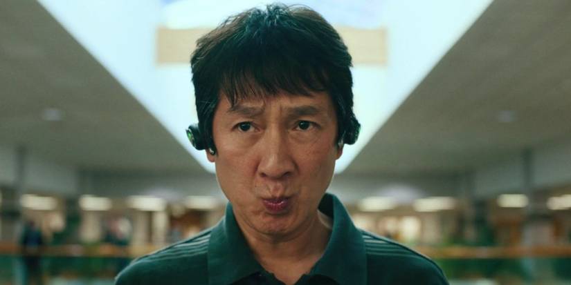 Ke Huy Quan chewing gum in 'Everything Everywhere All at Once'