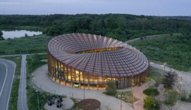 BIG completes materials company headquarters in Denmark with timber and clay palette | News