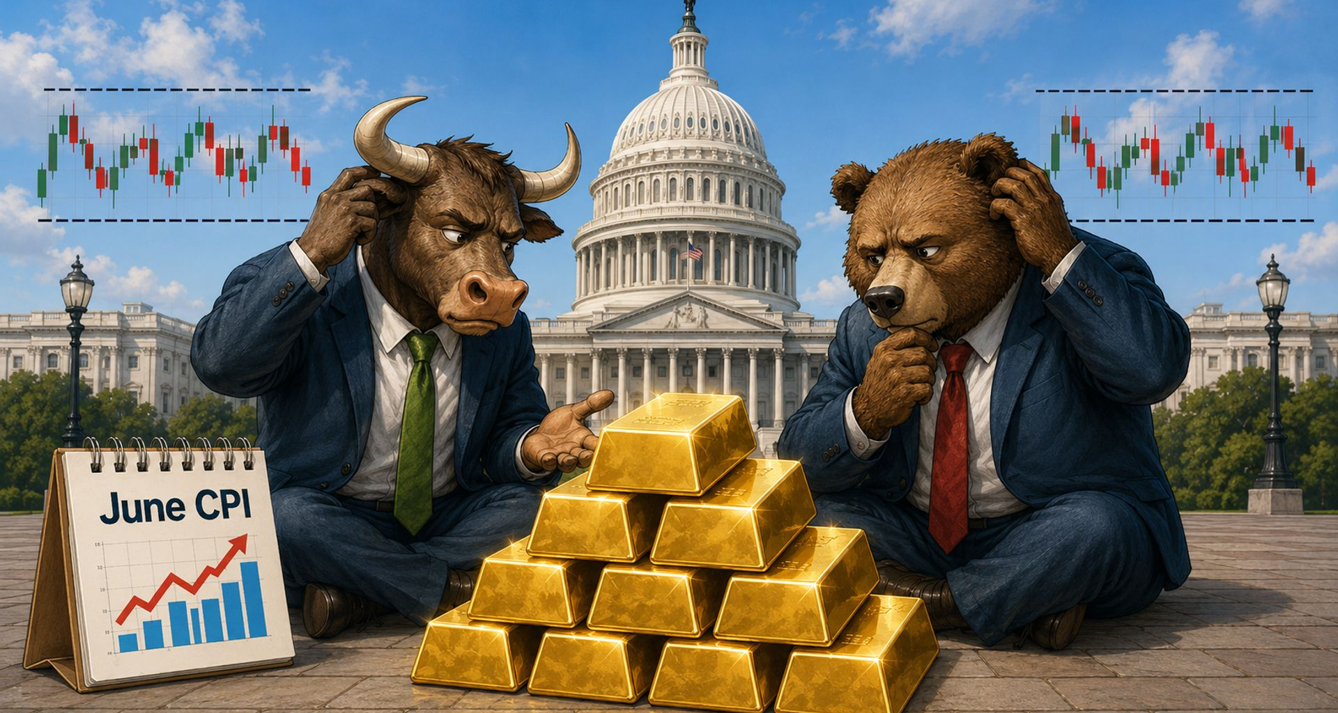 Wall Street and Main Street sentiment split after another week of weakness from gold as all eyes turn to CPI and Warsh testimony