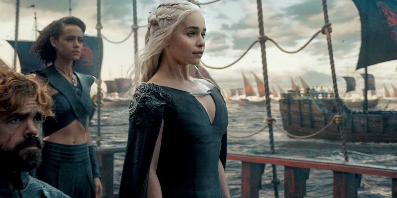 Emilia Clarke, Nathalie Emannuel and Peter Dinklage in 'Game of Thrones' Season 6, Episode 10 "The Winds of Winter" (2016)