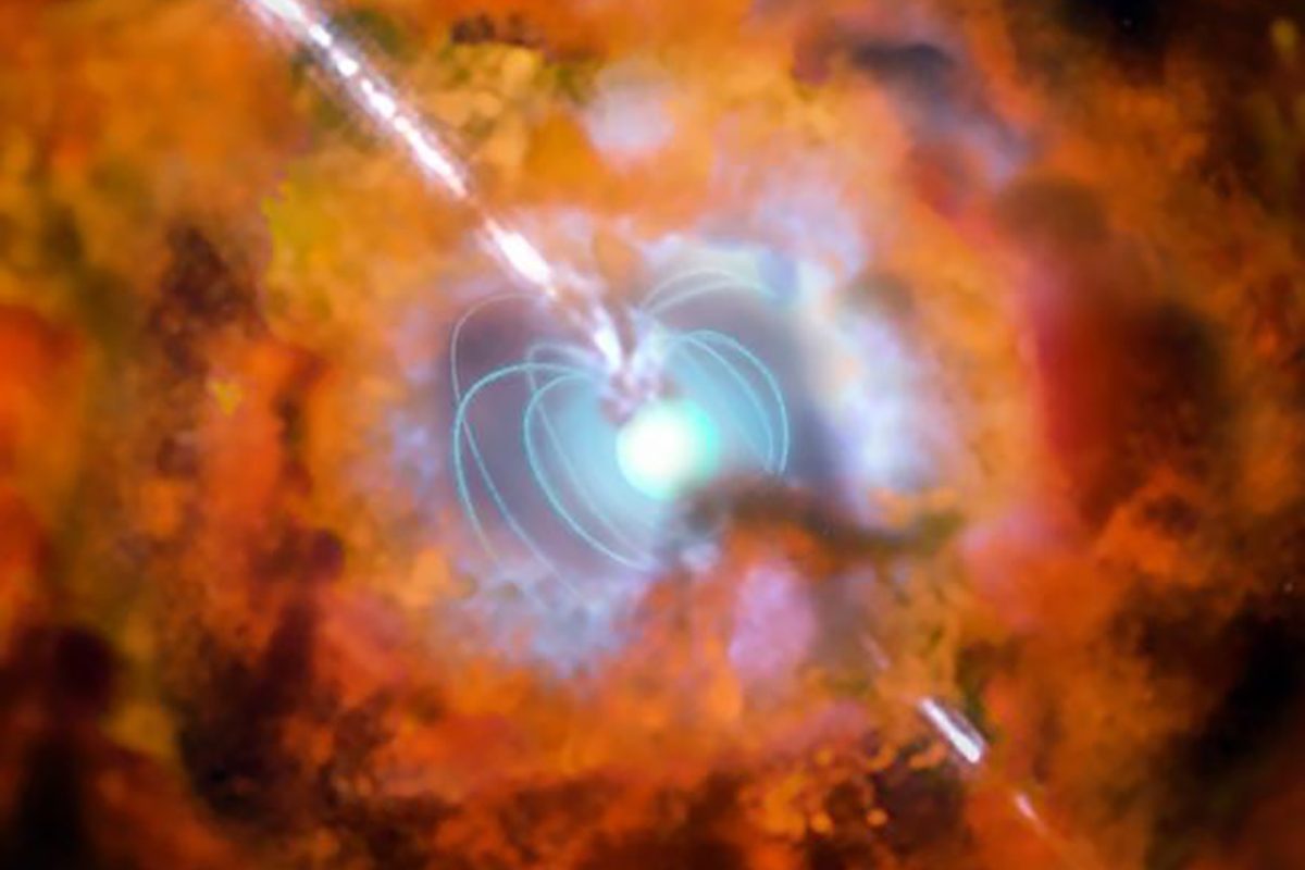 An enormous explosion has occurred in deep space – and scientists caught it within minutes of the detonation