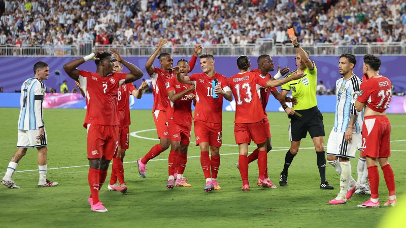 Switzerland’s Breel Embolo shouldn’t have been sent off against Argentina in World Cup quarters, says IFAB