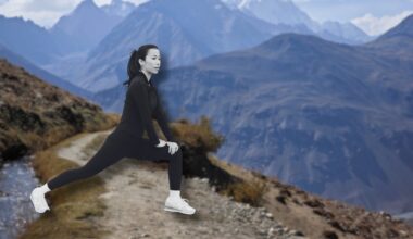 person doing hip exercises after hiking pain