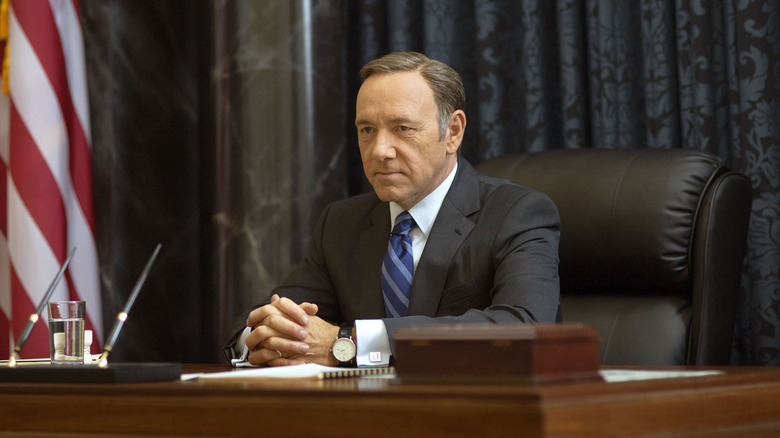 Frank Underwood sits at the head of the Senate in 