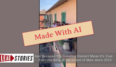Fact Check: FAKE Video Shows A Wedding Party Fall To The Street When A Balcony Collapses -- It Is AI-Generated