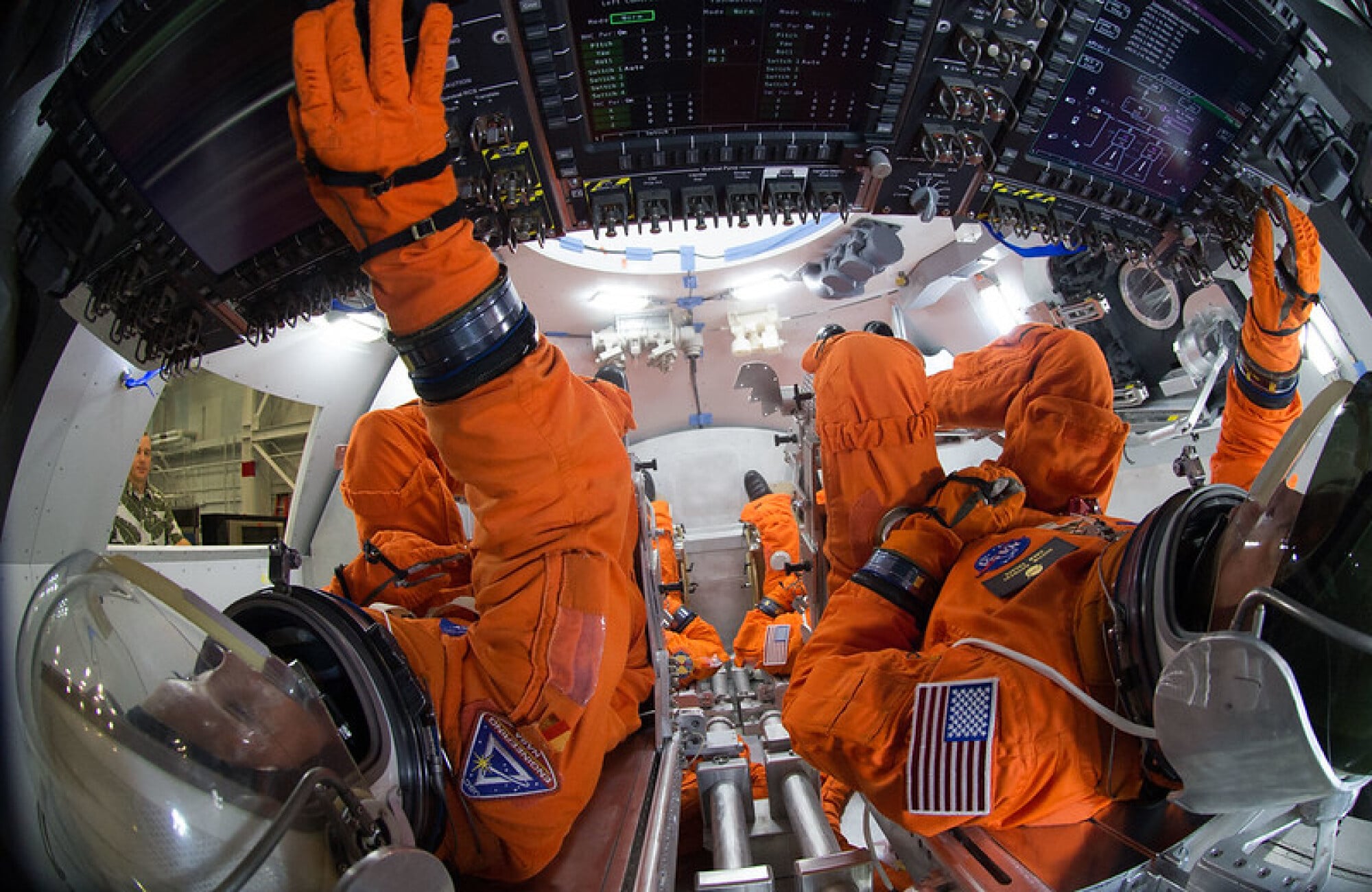 Peeking into Orion's cockpit
