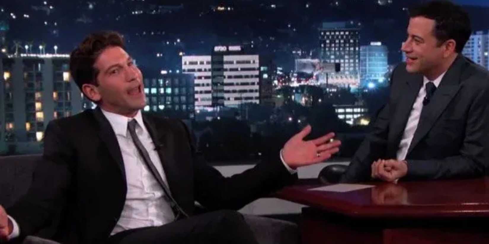 Jon Bernthal with Jimmy Kimmel on 'Jimmy Kimmel Live.'