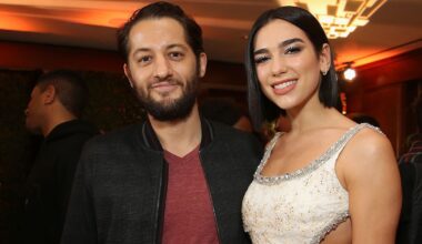 Dua Lipa (R) and Ian Kirkpatrick attend the Second Annual Variety Hitmakers Brunch at The Sunset Tower Hotel on December 1, 2018 in West Hollywood.