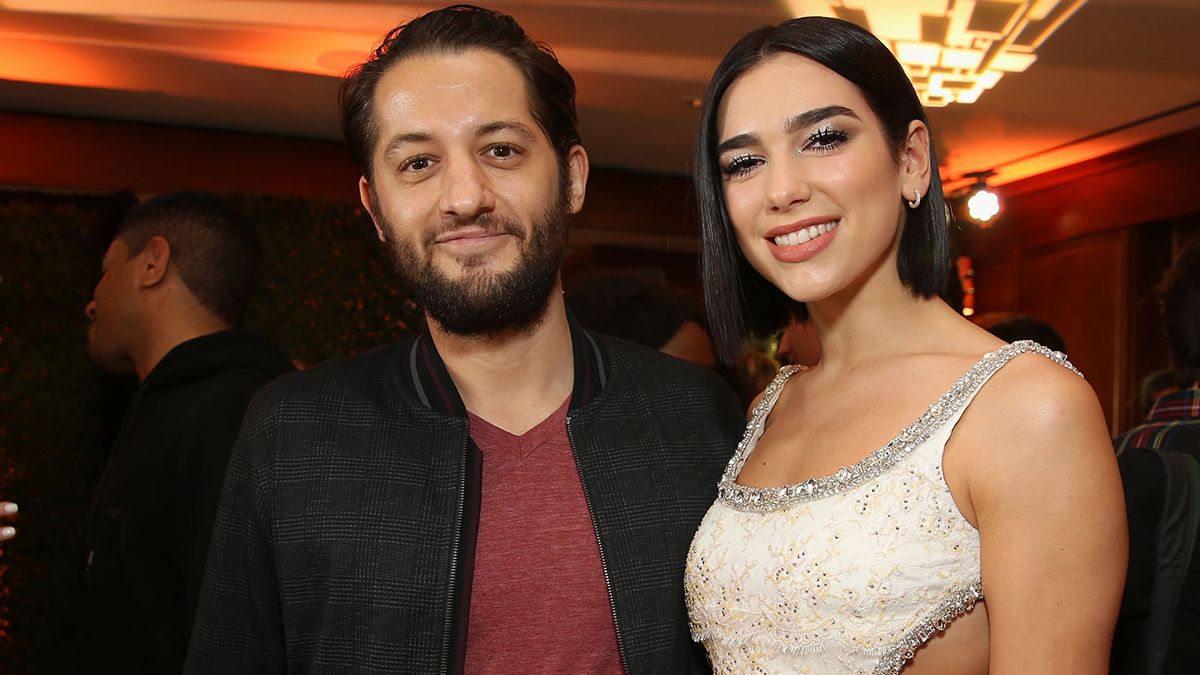 Dua Lipa (R) and Ian Kirkpatrick attend the Second Annual Variety Hitmakers Brunch at The Sunset Tower Hotel on December 1, 2018 in West Hollywood.