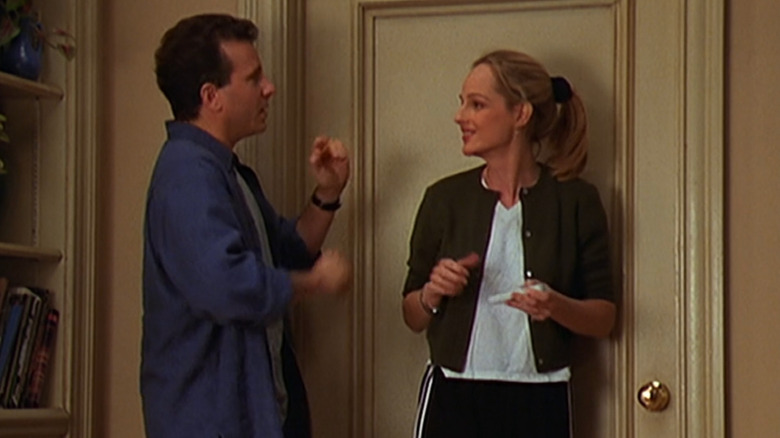 Paul (Paul Reiser) and Jamie (Helen Hunt) talk about their baby in Mad About You