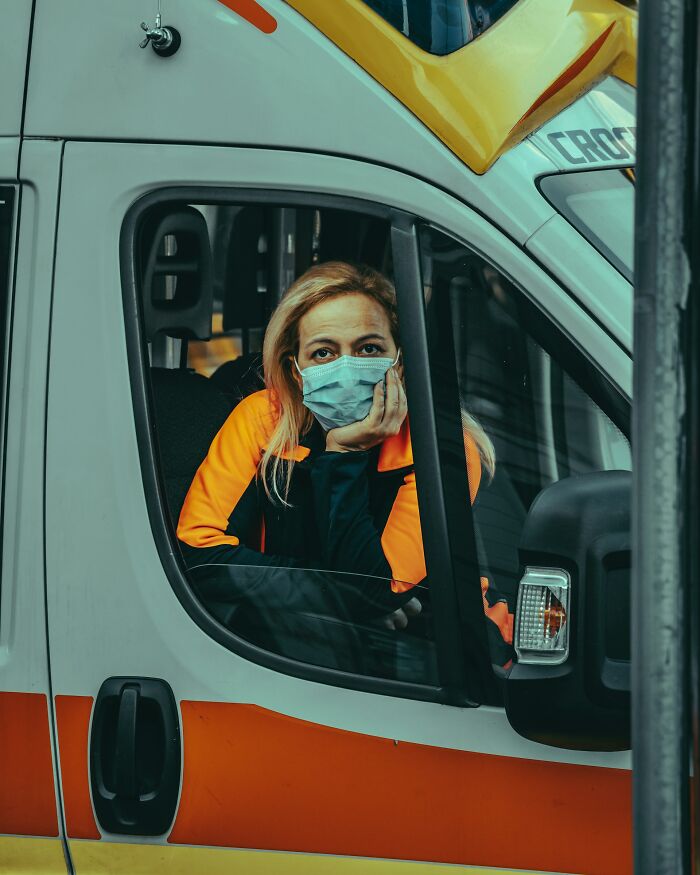 Doctor in an ambulance, reflecting on what doctors do when patient is faking it.