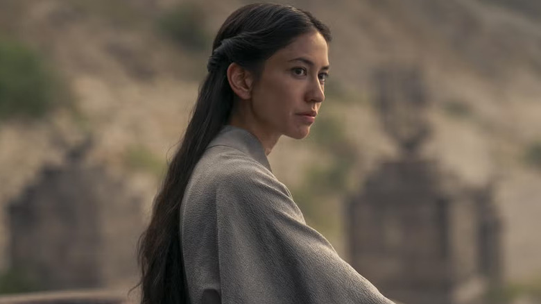 Sonoya Mizuno as Mysaria standing outside in House of the Dragon