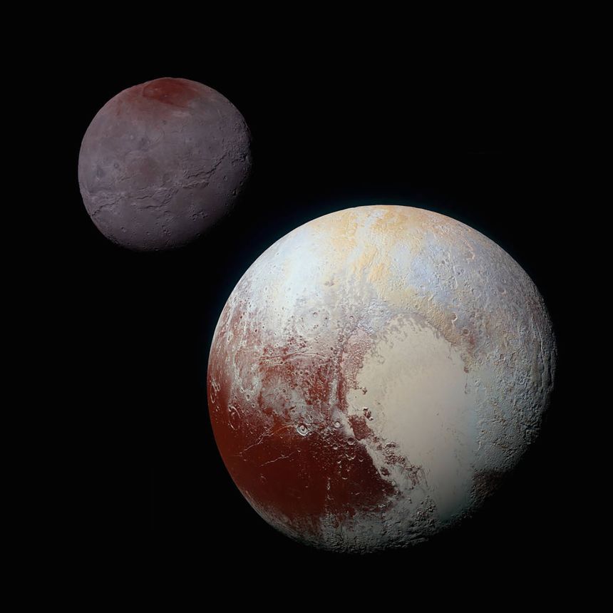 Pluto and Charon can be seen during New Horizons' 2015 flyby.