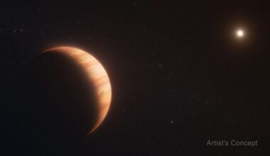 Planet survived: A Jupiter-like planet with bands and a distant point of light at upper right.