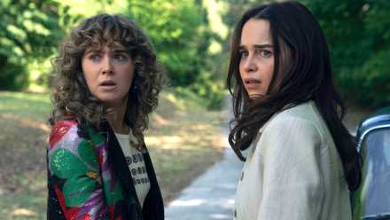 “Someone Saved My Life Tonight” Episode 108 — Pictured: (l-r) Haley Lu Richardson as Twila, Emilia Clarke as Bea in Ponies.