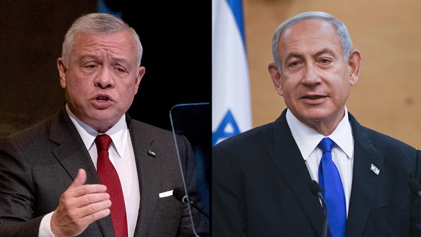 King Abdullah of Jordan, Prime Minister Benjamin Netanyahu (Photo: AP, Rafi Kotz) בנימין נתניהו