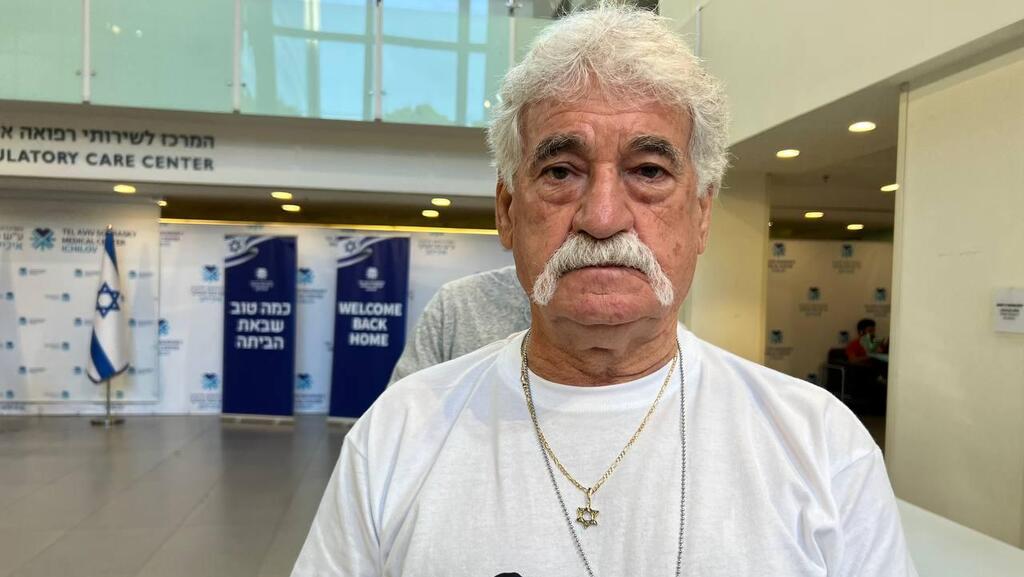 Moti Angrest, the grandfather of former hostage Matan (Photo: Gal Ganot) מוטי, סבא של מתן אנגרסט