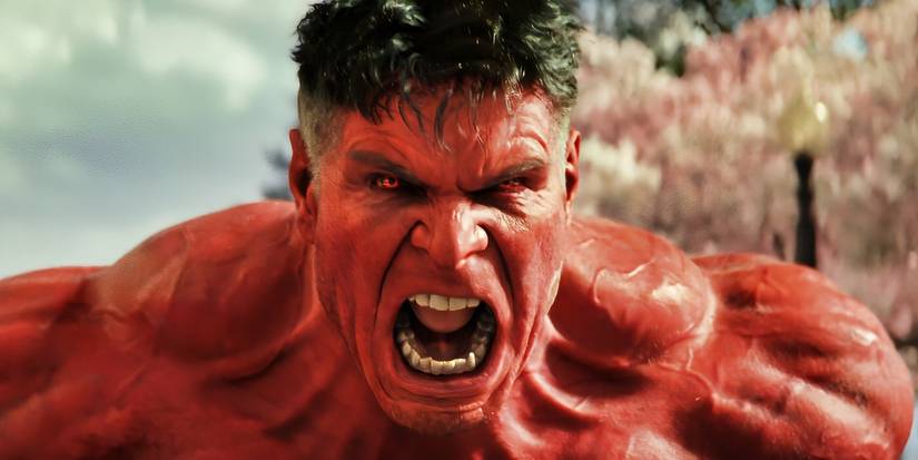 Harrison Ford as Red Hulk yelling in Captain America Brave New World.