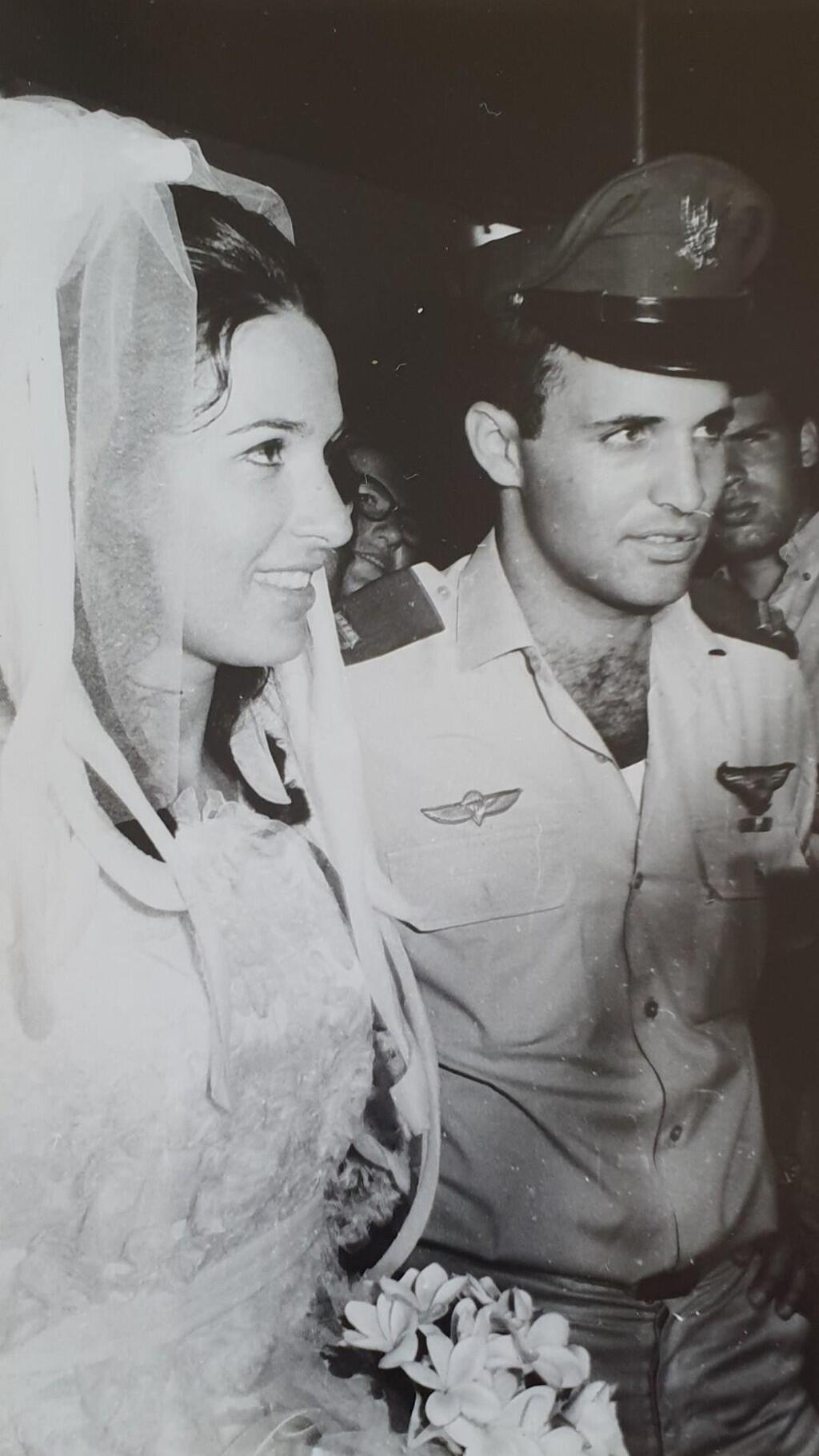 At his wedding to Judith at Ramat David Airbase (Photo: Courtesy ) Kobi Richter