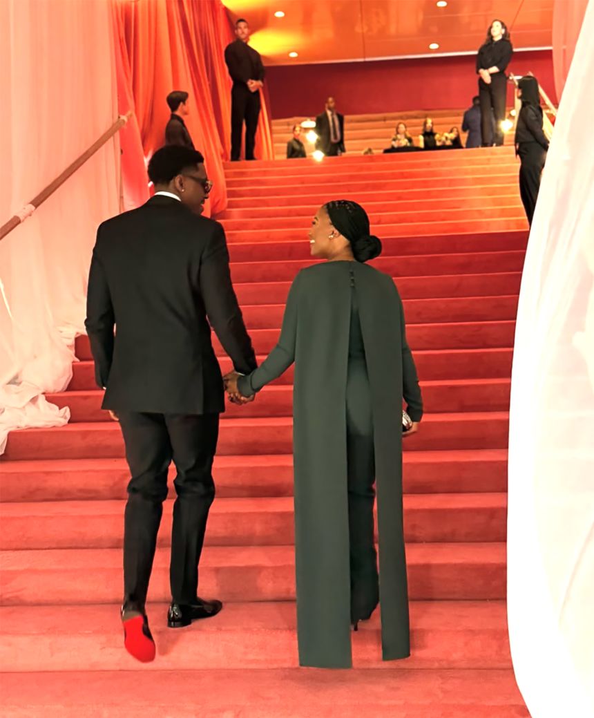 A photo from Rob and Joann Jordan's Instagram account offers the first look inside Taylor Swift and Travis Kelce's wedding.