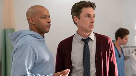 Donald Faison as Turk and Zach Braff as J.D. in Scrubs Season 10