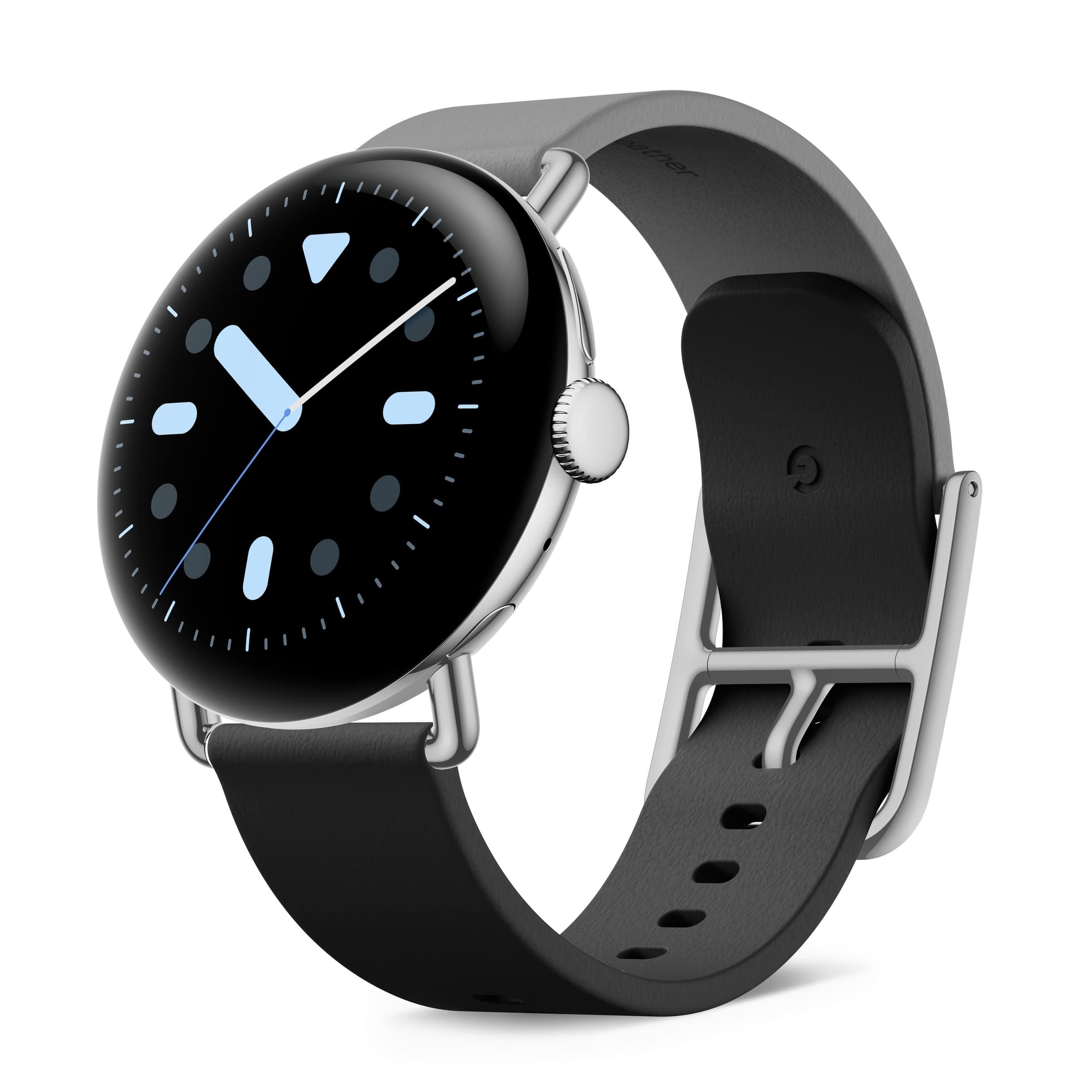 Google Pixel Watch 4 with Two-Tone&nbsp;Leather&nbsp;Band