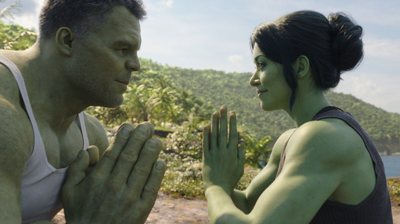 Mark Ruffalo as Smart Hulk trains Tatiana Maslany as She-Hulk