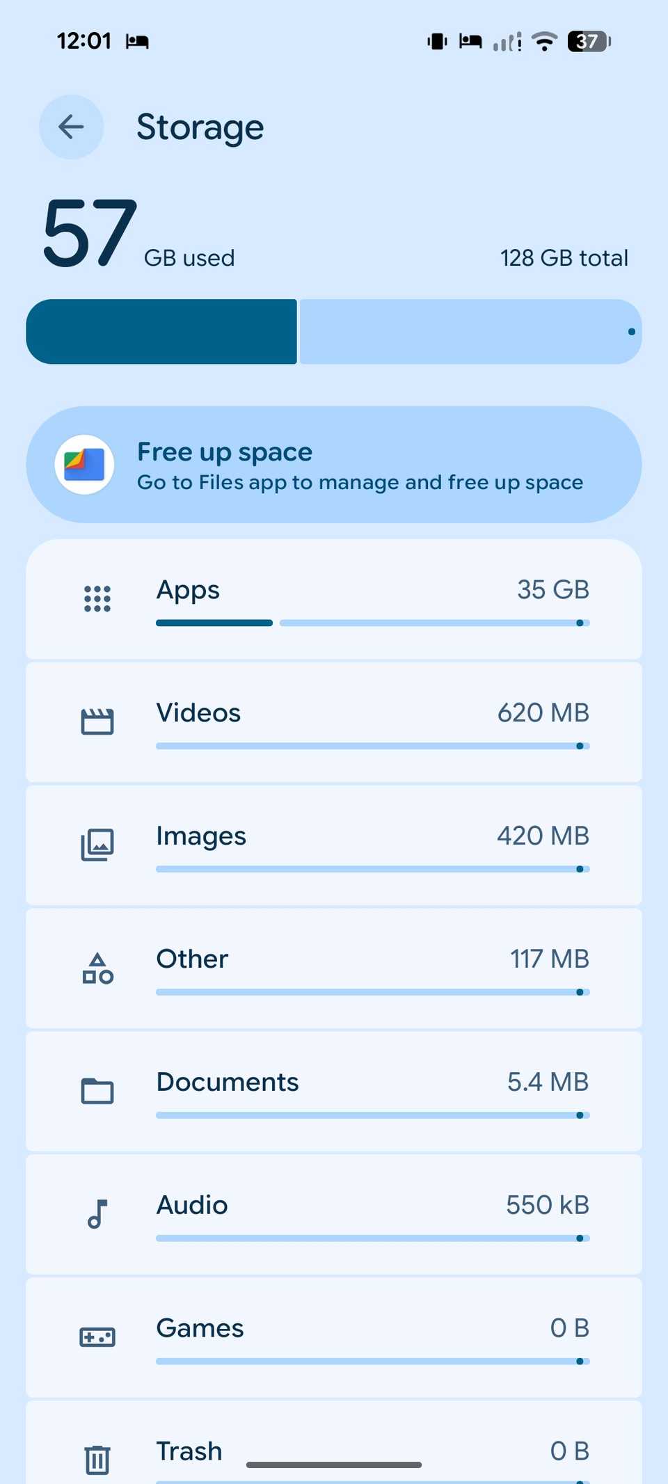 Pixel storage menu